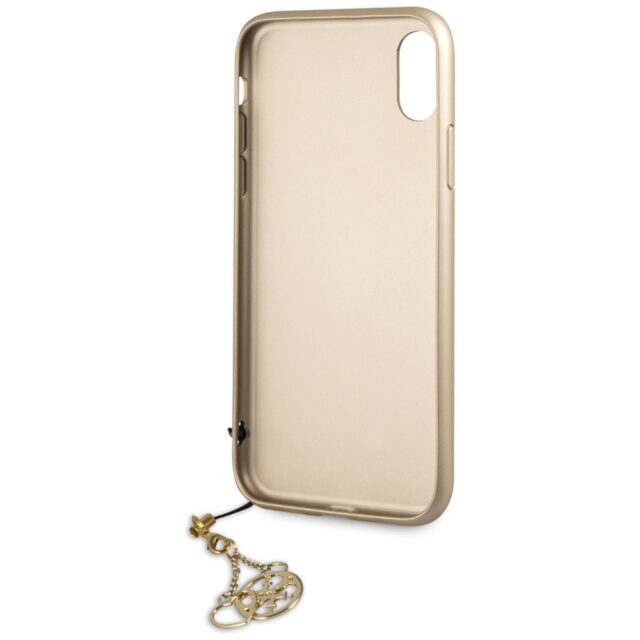 Guess GUHCPXGF4GBR iPhone X/Xs brown hard case 4G Charms Collection - imagine 4