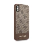 Guess GUHCPXG4GLBR iPhone X/Xs brown hard case 4G Stripe Collection - imagine 5