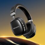 AWEI AT7 Bluetooth On-Ear Headphones Black - imagine 2