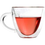 Extralink Home Heart-Shaped Love Mug, Double-Walled Heat-Resistant Glass Cup 250ml - imagine 2