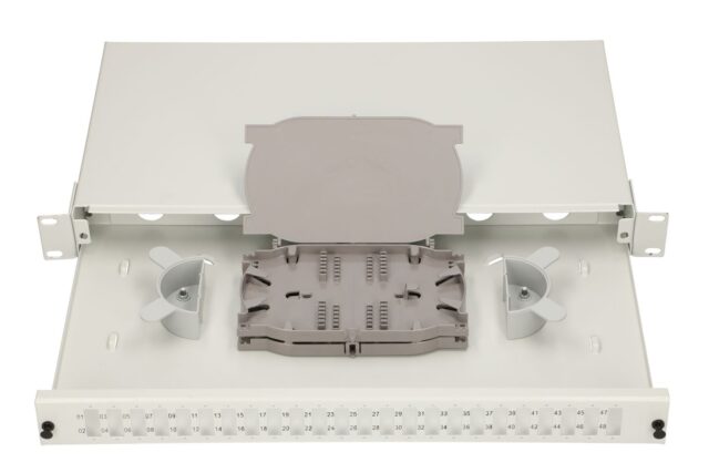 Extralink 48 Core | Patch panel | 24 SC Duplex, 48 core, gray - imagine 4