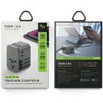 ENERGEA Wall Charger 3xUSB + 2xUSB-C PD-PPS-QC 3.0 35.5W 3A2C 4-in-1 Adapter US/AU/EU/UK Gunmetal Tr - imagine 7
