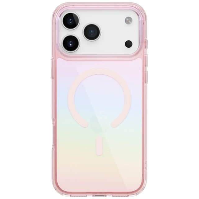 UNIQ Iridescia case for iPhone 17 Pro Max Magclick Charging pink prism - imagine 2