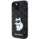 Karl Lagerfeld KLHCP14SSAKHPCK iPhone 14/ 15 / 13 6.1" black Saffiano Monogram Choupette - imagine 2