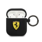 Ferrari FESACCSILSHBK AirPods Cover Black Silicone - imagine 2