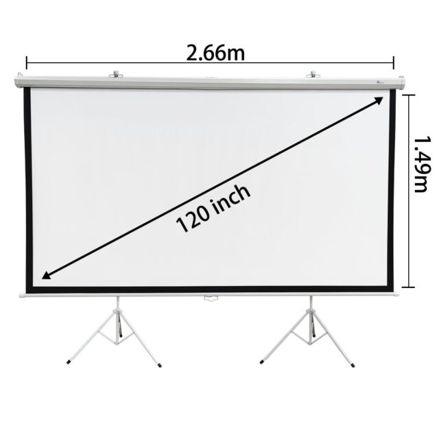 Extralink Projection Screen 120", 16:9, 266x149cm, PVC, semi-automatic rolling - imagine 3