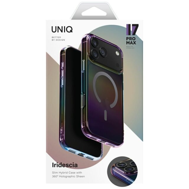 UNIQ Iridescia case for iPhone 17 Pro Max Magclick Charging midnight quartz - imagine 6
