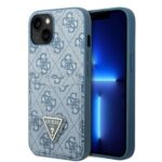 Guess GUHCP13SP4TPB iPhone 13 mini 5,4" blue hardcase 4G Triangle Logo Cardslot