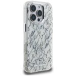 Case Karl Lagerfeld IML Karl Script Pattern MagSafe for iPhone 16 Pro white - imagine 4