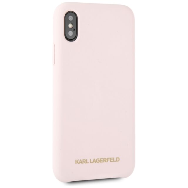 Karl Lagerfeld KLHCPXSLLPG iPhone X/Xs hardcase light pink Silicone - imagine 5
