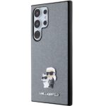 Karl Lagerfeld KLHCS24LPSAKCMPG S24 Ultra S928 hardcase grey Saffiano Karl & Choupette Metal Pi - imagine 2