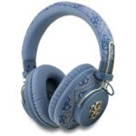 Headphones Guess Bluetooth ENC Metal 4G Logo blue