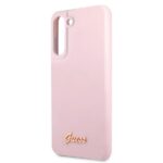 Guess GUHCS21FLSLMGLA S21 FE G990 lavender hardcase Silicone Script Metal Logo - imagine 6