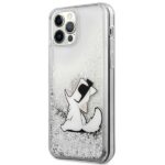 Karl Lagerfeld KLHCP12MGCFS iPhone 12/12 Pro 6,1" silver hardcase Liquid Glitter Choupette Fu - imagine 2