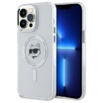 Karl Lagerfeld KLHMP14XHLSCHH iPhone 14 Pro Max 6.7" white hardcase IML Metal Choupette Head