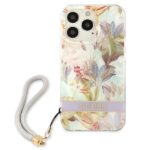 Guess GUHCP13LHFLSU iPhone 13 Pro / 13 6,1" purple hardcase Flower Strap - imagine 3