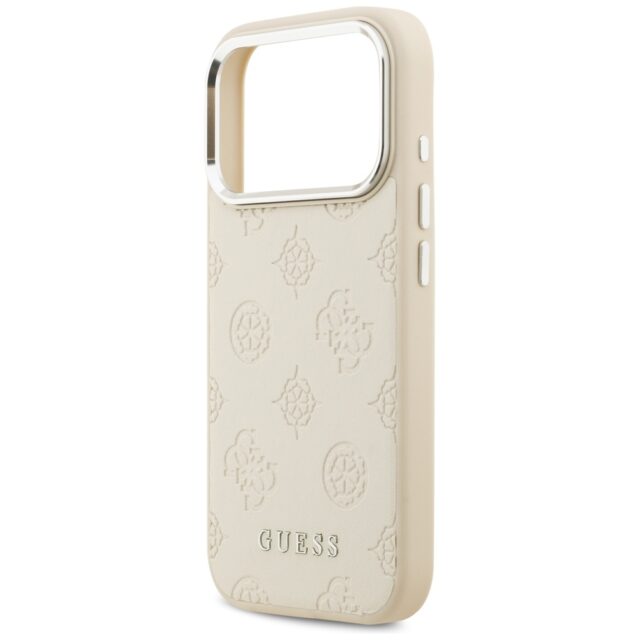 Guess Peony Hot Stamp Script MagSafe Case for iPhone 17 Pro Beige - imagine 6