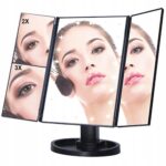 Extralink | Makeup mirror | with magnification, black, extendable, illuminated, with stand