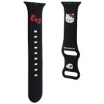Hello Kitty Strap HKAWMSCHBLK Apple Watch 38/40/41mm Black Strap Silicone Kitty Head - imagine 3