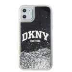 DKNY DKHCN61LBNAEK iPhone 11 / Xr 6.1" black hardcase Liquid Glitter Big Logo - imagine 3