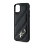 Karl Lagerfeld KLHCN61PQDSMGK iPhone 11 / Xr 6.1" black hardcase Diagonal Quilted Script - imagine 6