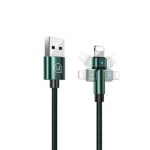 USAMS Braided Rotating Cable U60 2A Lightning green 1m SJ476USB02 (US-SJ476)