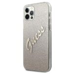 Guess GUHCP12MPCUGLSGO iPhone 12/12 Pro 6,1" gold hardcase Glitter Gradient Script - imagine 2