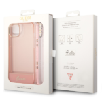 Guess GUHCP14MHGCOHP iPhone 14 Plus/ 15 Plus 6.7" pink hardcase Translucent Pearl Strap - imagine 7