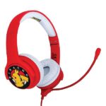 OTL Pokemon Pikachu Red dziecięcesłuchawki nauszne z mikrofonem / Interactive headphones - imagine 2