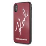 Karl Lagerfeld KLHCPXDLKSRE iPhone X/Xs red hard case Signature Glitter - imagine 2