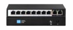 Extralink PERSES | Switch PoE | 8x Gigabit PoE/PoE+, 2x RJ45 Uplink Gigabit, 96W - imagine 4