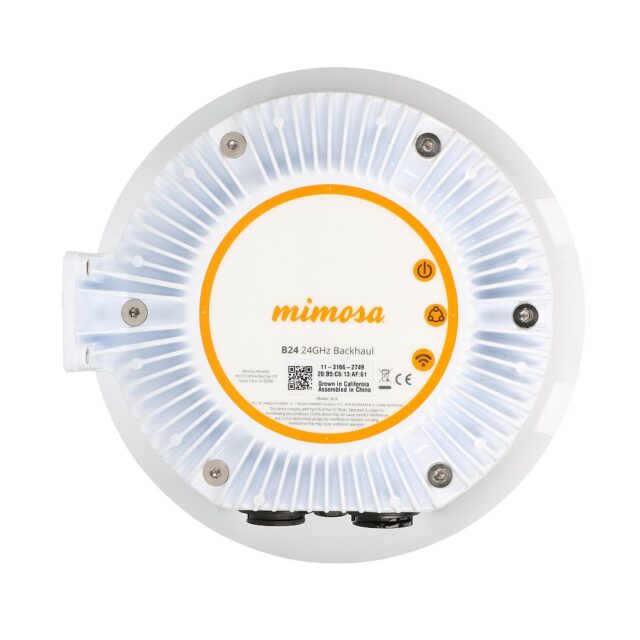 Mimosa B24 | Bridge | 1,5Gbps, 24,00-24,25GHz, SFP, 3km, 33dBi integrated antenna - imagine 3