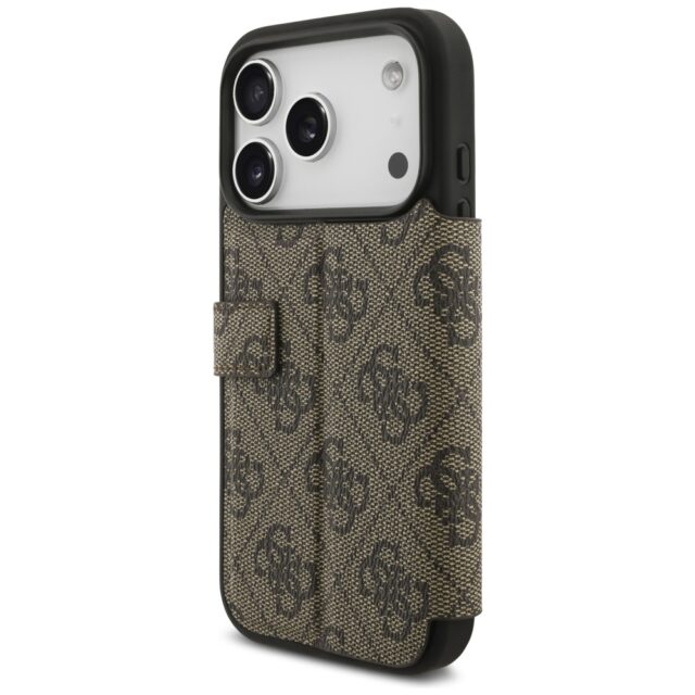 Guess Book 4G Metal Logo Case for iPhone 17 Pro Brown - imagine 5
