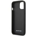 AMG AMHCP14SGSEBK iPhone 14 / 15 / 13 6.1" black hardcase with Leather Debossed Lines - imagine 7