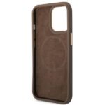 Guess GUHMP14LU4GPRW iPhone 14 Pro 6,1" brown hard case 4G Logo Plate MagSafe - imagine 7