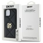 DKNY DKHCP15SPQDSLK iPhone 15 6.1" black Quilted Stack Logo - imagine 8