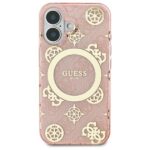 Guess GUHMP16SH4PYEEP iPhone 16 6.1" pink hardcase IML Peony On 4G Background MagSafe - imagine 3