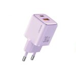 USAMS Charger 1xUSB+1xUSB-C PD30W 3A(only head) PD3.0 Fast Charging purple X-ron Series