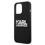 Karl Lagerfeld KLHCP13LSLKLRBK iPhone 13 Pro / 13 6,1" Silicone Stack Logo black - imagine 6