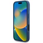 Case Guess Grained Printed Flower Pattern MagSafe for iPhone 16 Pro Max blue - imagine 5