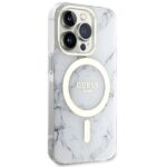 Guess GUHMP14LPCUMAH iPhone 14 Pro 6.1" white hardcase Marble MagSafe - imagine 4