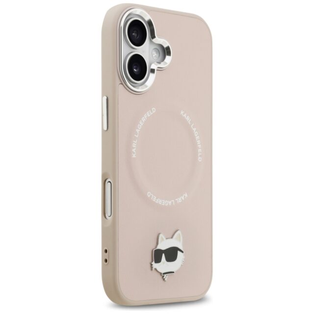 Karl Lagerfeld Choupette Pin MagSafe Case for iPhone 17 Pink - imagine 4