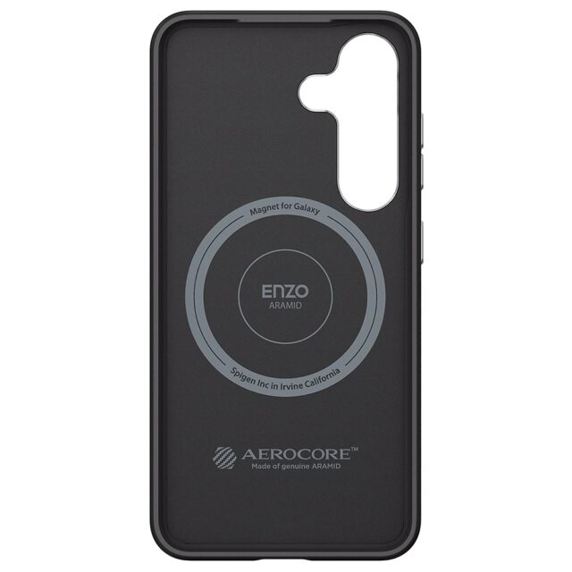 Case Samsung Spigen Enzo Aramid Magnet for Galaxy S25 black-silver - imagine 2