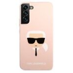 Karl Lagerfeld KLHCS22SSLKHPI S22 S901 pink hardcase Silicone Karl`s Head - imagine 3