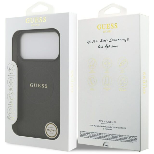 Guess Grained Ring MagSafe case for iPhone 17 Pro Max black - imagine 8