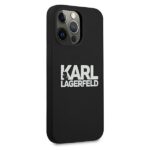 Karl Lagerfeld KLHCP13LSLKLRBK iPhone 13 Pro / 13 6,1" Silicone Stack Logo black - imagine 4