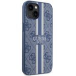Guess GUHMP14SP4RPSB iPhone 14 / 15 / 13 6.1" blue hardcase 4G Printed Stripes MagSafe - imagine 4