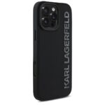 Case Karl Lagerfeld HC 3D Rubber Elongated Glitter for iPhone 16 Pro black - imagine 4
