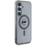 Case Karl Lagerfeld Button Choupette Head Printed Logo MagSafe Samsung Galaxy S25 black - imagine 4