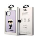 Karl Lagerfeld KLHCP14SSNIKBCU iPhone 14/ 15 / 13 6,1" hardcase purple Silicone Ikonik - imagine 8